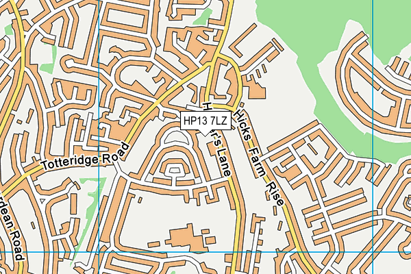 HP13 7LZ map - OS VectorMap District (Ordnance Survey) HP13 7LZ map - OS VectorMap District (Ordnance Survey)