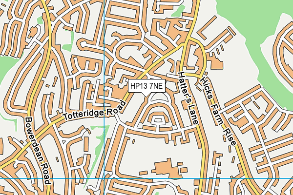 HP13 7NE map - OS VectorMap District (Ordnance Survey) HP13 7NE map - OS VectorMap District (Ordnance Survey)