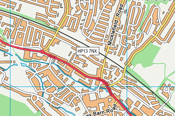 HP13 7NX map - OS VectorMap District (Ordnance Survey) HP13 7NX map - OS VectorMap District (Ordnance Survey)