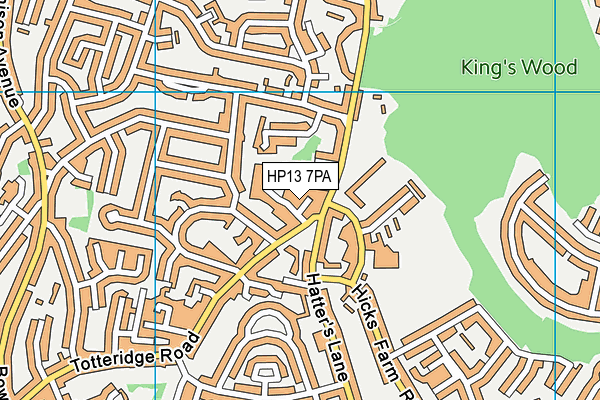 HP13 7PA map - OS VectorMap District (Ordnance Survey) HP13 7PA map - OS VectorMap District (Ordnance Survey)