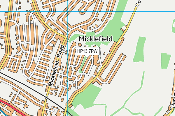 HP13 7PW map - OS VectorMap District (Ordnance Survey) HP13 7PW map - OS VectorMap District (Ordnance Survey)