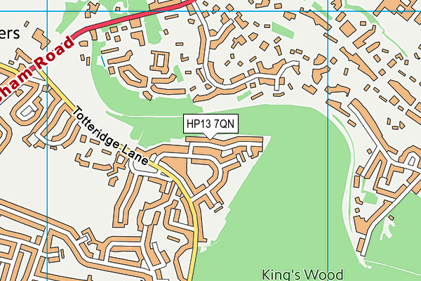HP13 7QN map - OS VectorMap District (Ordnance Survey) HP13 7QN map - OS VectorMap District (Ordnance Survey)