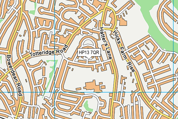 HP13 7QR map - OS VectorMap District (Ordnance Survey) HP13 7QR map - OS VectorMap District (Ordnance Survey)