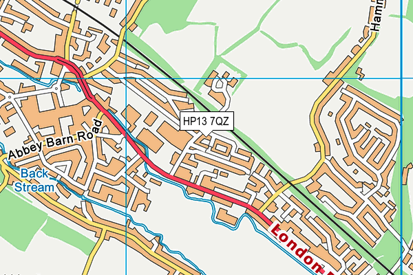HP13 7QZ map - OS VectorMap District (Ordnance Survey) HP13 7QZ map - OS VectorMap District (Ordnance Survey)