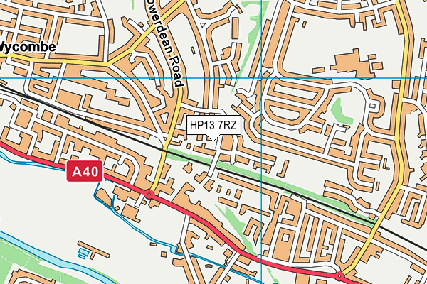 HP13 7RZ map - OS VectorMap District (Ordnance Survey) HP13 7RZ map - OS VectorMap District (Ordnance Survey)