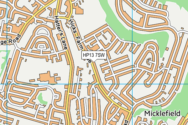 HP13 7SW map - OS VectorMap District (Ordnance Survey) HP13 7SW map - OS VectorMap District (Ordnance Survey)