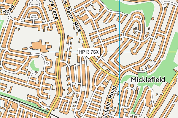 HP13 7SX map - OS VectorMap District (Ordnance Survey) HP13 7SX map - OS VectorMap District (Ordnance Survey)