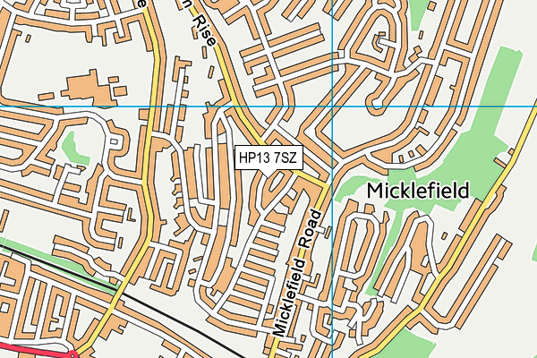 HP13 7SZ map - OS VectorMap District (Ordnance Survey) HP13 7SZ map - OS VectorMap District (Ordnance Survey)