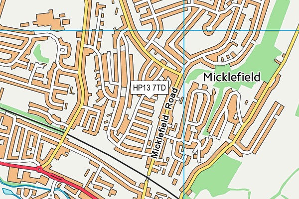 HP13 7TD map - OS VectorMap District (Ordnance Survey)