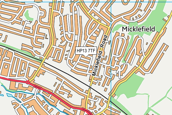 HP13 7TF map - OS VectorMap District (Ordnance Survey) HP13 7TF map - OS VectorMap District (Ordnance Survey)