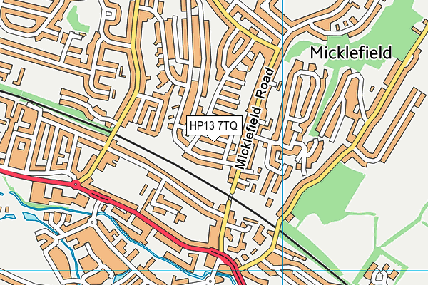 HP13 7TQ map - OS VectorMap District (Ordnance Survey) HP13 7TQ map - OS VectorMap District (Ordnance Survey)