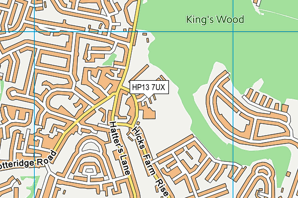HP13 7UX map - OS VectorMap District (Ordnance Survey) HP13 7UX map - OS VectorMap District (Ordnance Survey)