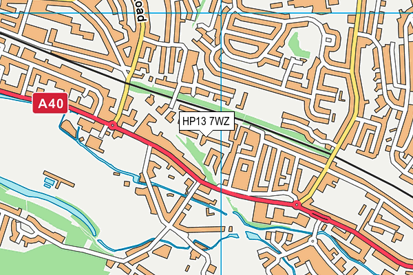 HP13 7WZ map - OS VectorMap District (Ordnance Survey)