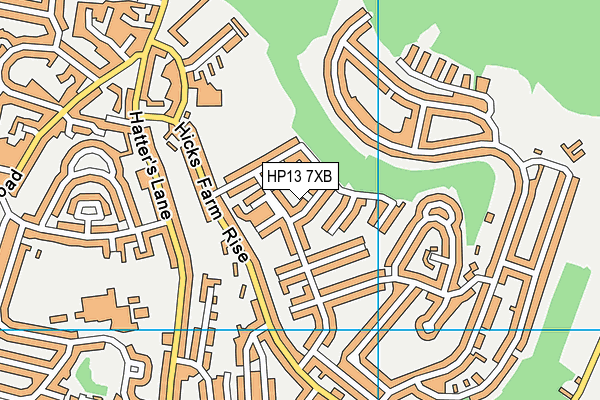HP13 7XB map - OS VectorMap District (Ordnance Survey) HP13 7XB map - OS VectorMap District (Ordnance Survey)