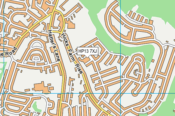 HP13 7XJ map - OS VectorMap District (Ordnance Survey) HP13 7XJ map - OS VectorMap District (Ordnance Survey)