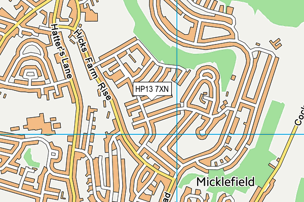 HP13 7XN map - OS VectorMap District (Ordnance Survey) HP13 7XN map - OS VectorMap District (Ordnance Survey)