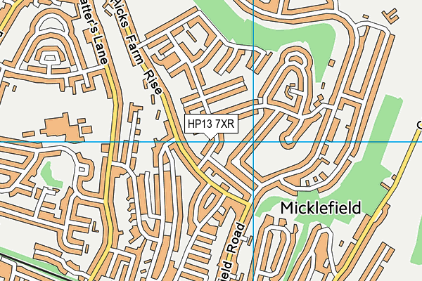 HP13 7XR map - OS VectorMap District (Ordnance Survey) HP13 7XR map - OS VectorMap District (Ordnance Survey)