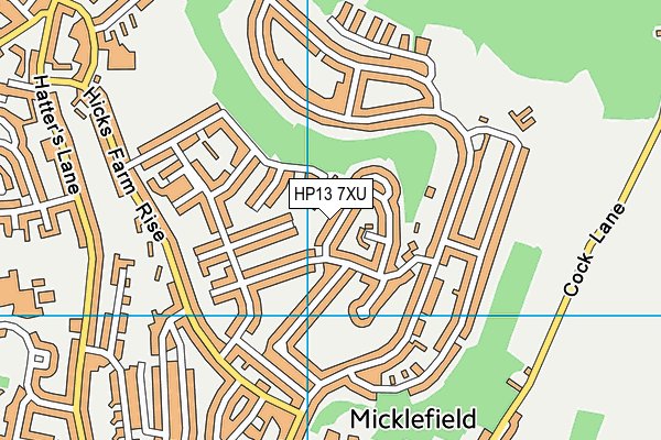 HP13 7XU map - OS VectorMap District (Ordnance Survey) HP13 7XU map - OS VectorMap District (Ordnance Survey)