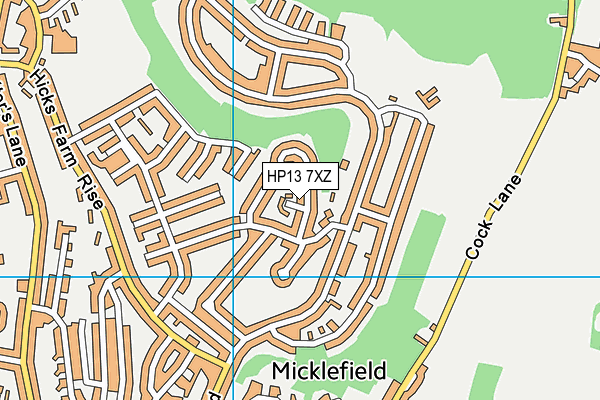 HP13 7XZ map - OS VectorMap District (Ordnance Survey) HP13 7XZ map - OS VectorMap District (Ordnance Survey)