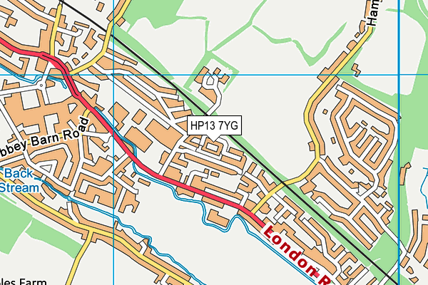 HP13 7YG map - OS VectorMap District (Ordnance Survey) HP13 7YG map - OS VectorMap District (Ordnance Survey)