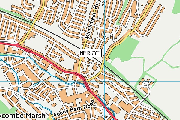HP13 7YT map - OS VectorMap District (Ordnance Survey) HP13 7YT map - OS VectorMap District (Ordnance Survey)