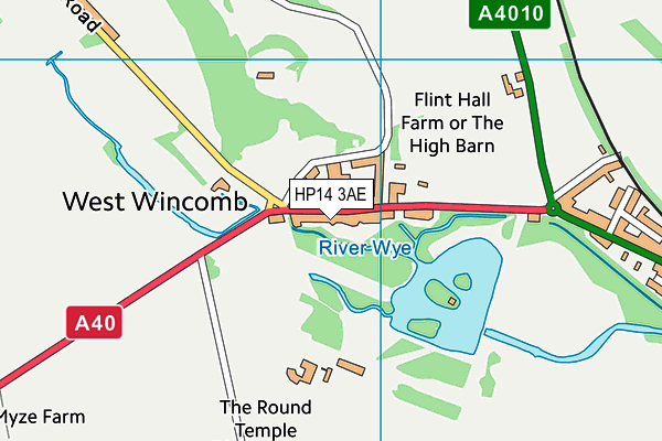 HP14 3AE map - OS VectorMap District (Ordnance Survey) HP14 3AE map - OS VectorMap District (Ordnance Survey)