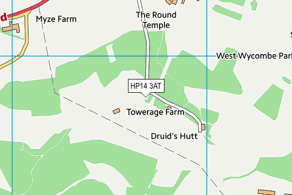 HP14 3AT map - OS VectorMap District (Ordnance Survey)