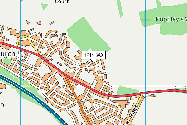 HP14 3AX map - OS VectorMap District (Ordnance Survey)