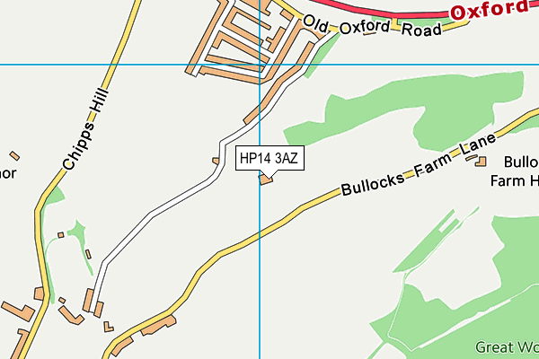 HP14 3AZ map - OS VectorMap District (Ordnance Survey) HP14 3AZ map - OS VectorMap District (Ordnance Survey)
