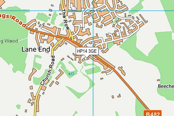 HP14 3GE map - OS VectorMap District (Ordnance Survey) HP14 3GE map - OS VectorMap District (Ordnance Survey)