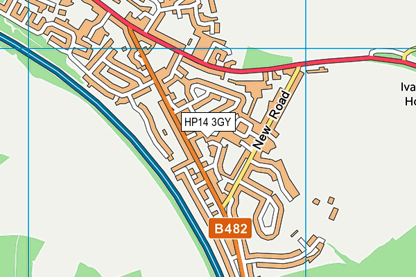 HP14 3GY map - OS VectorMap District (Ordnance Survey) HP14 3GY map - OS VectorMap District (Ordnance Survey)