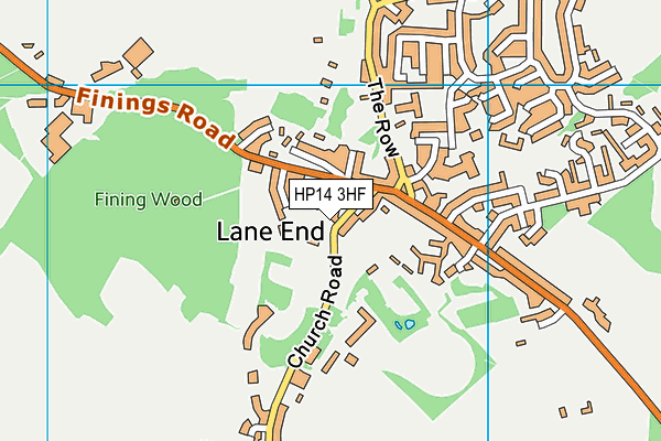 HP14 3HF map - OS VectorMap District (Ordnance Survey)