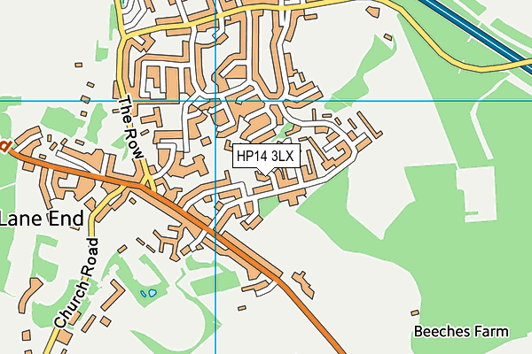 HP14 3LX map - OS VectorMap District (Ordnance Survey) HP14 3LX map - OS VectorMap District (Ordnance Survey)