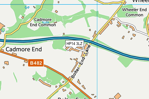 HP14 3LZ map - OS VectorMap District (Ordnance Survey) HP14 3LZ map - OS VectorMap District (Ordnance Survey)