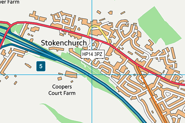 HP14 3PZ map - OS VectorMap District (Ordnance Survey)