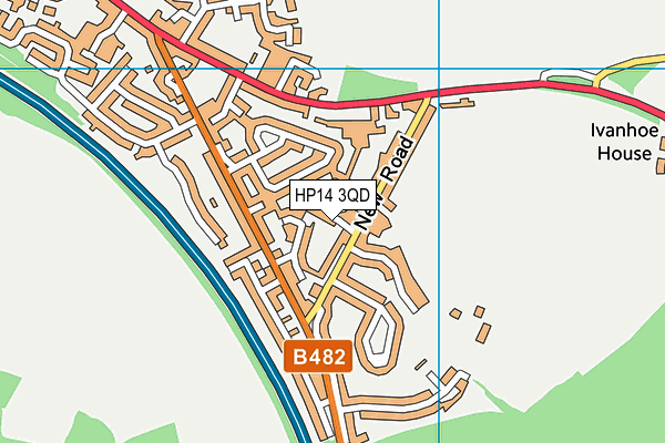 HP14 3QD map - OS VectorMap District (Ordnance Survey) HP14 3QD map - OS VectorMap District (Ordnance Survey)