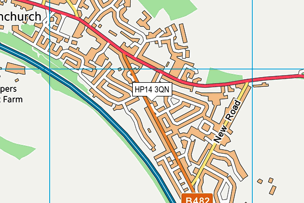 HP14 3QN map - OS VectorMap District (Ordnance Survey) HP14 3QN map - OS VectorMap District (Ordnance Survey)