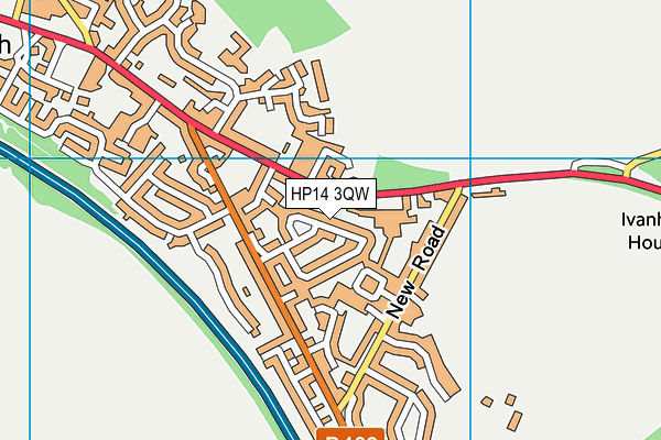 HP14 3QW map - OS VectorMap District (Ordnance Survey)