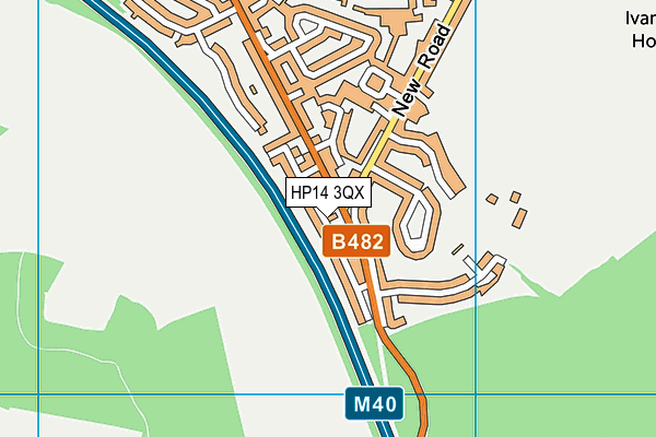 HP14 3QX map - OS VectorMap District (Ordnance Survey) HP14 3QX map - OS VectorMap District (Ordnance Survey)