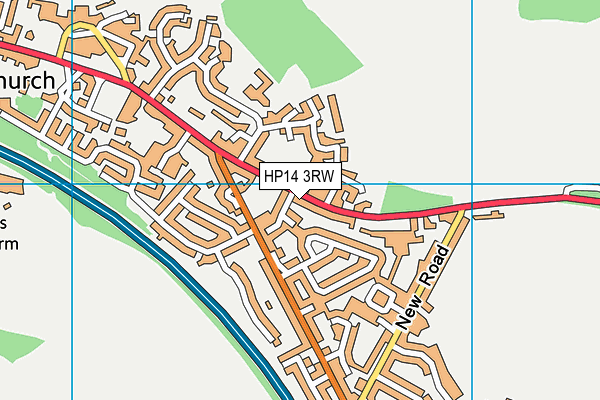 HP14 3RW map - OS VectorMap District (Ordnance Survey)