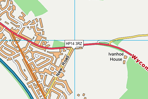 HP14 3RZ map - OS VectorMap District (Ordnance Survey) HP14 3RZ map - OS VectorMap District (Ordnance Survey)