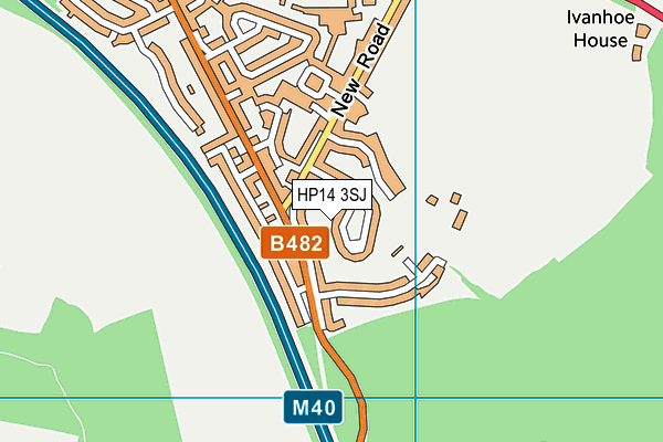 HP14 3SJ map - OS VectorMap District (Ordnance Survey) HP14 3SJ map - OS VectorMap District (Ordnance Survey)