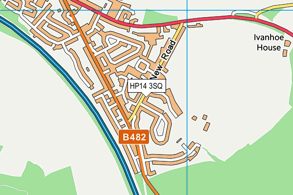 HP14 3SQ map - OS VectorMap District (Ordnance Survey) HP14 3SQ map - OS VectorMap District (Ordnance Survey)