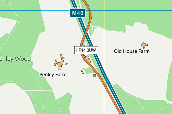 HP14 3UW map - OS VectorMap District (Ordnance Survey) HP14 3UW map - OS VectorMap District (Ordnance Survey)