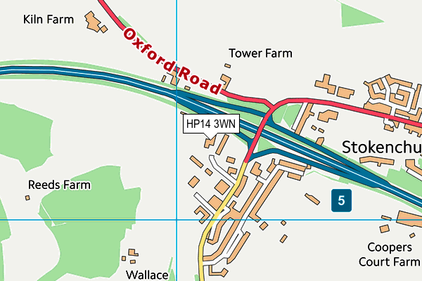 HP14 3WN map - OS VectorMap District (Ordnance Survey)