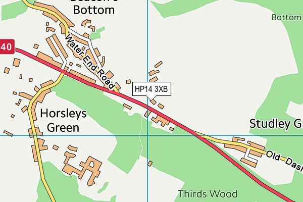 HP14 3XB map - OS VectorMap District (Ordnance Survey)