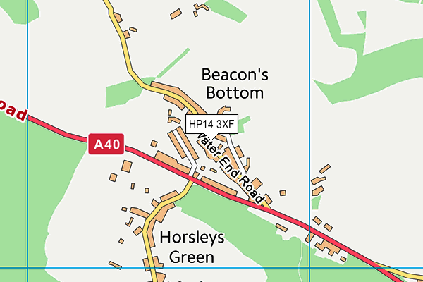 HP14 3XF map - OS VectorMap District (Ordnance Survey) HP14 3XF map - OS VectorMap District (Ordnance Survey)