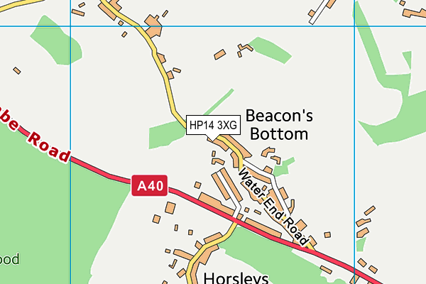HP14 3XG map - OS VectorMap District (Ordnance Survey) HP14 3XG map - OS VectorMap District (Ordnance Survey)