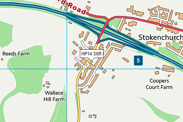 HP14 3XR map - OS VectorMap District (Ordnance Survey)