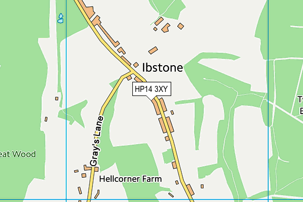 HP14 3XY map - OS VectorMap District (Ordnance Survey)